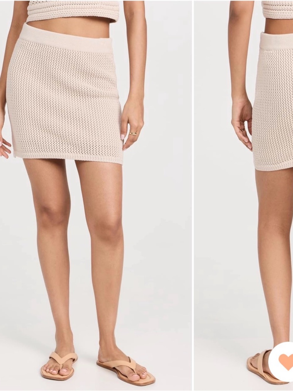 Z Supply Crochet Knit Mini Skirt in Blush